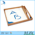 2016 direct sale montessori toy wooden language sand tray